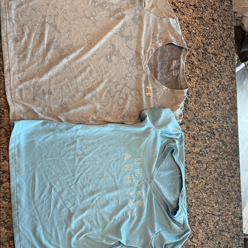 Under Armour Light Blue and Gray Tees